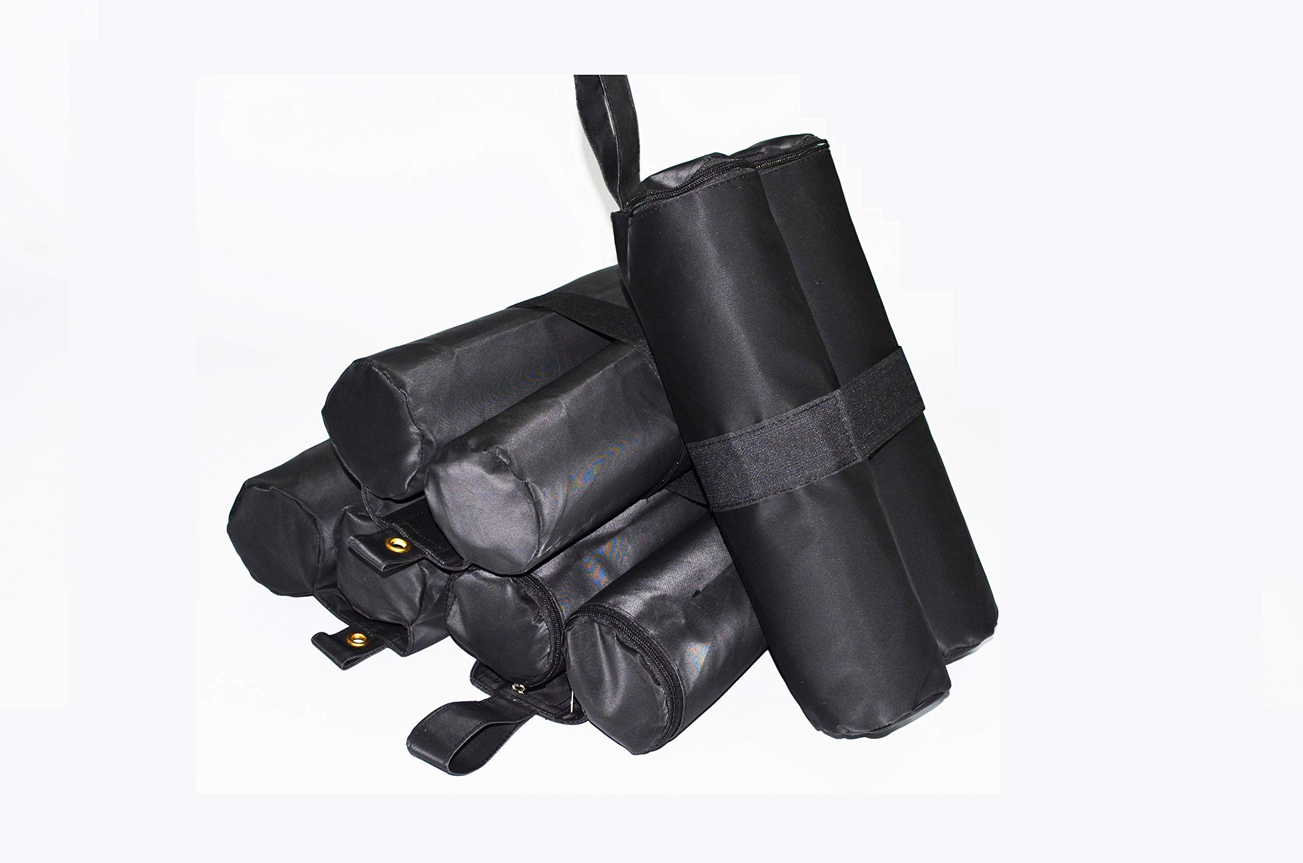 Covers & All Umbrella Base Weight Bag Set of 4, Heavy Duty 18 Oz Waterproof UV & Weather Resistant Easy Fill Design, Patio Pool Garden Porch Supports Up to 80 lbs. of Weight (Black) Pack of 4 - Image 3