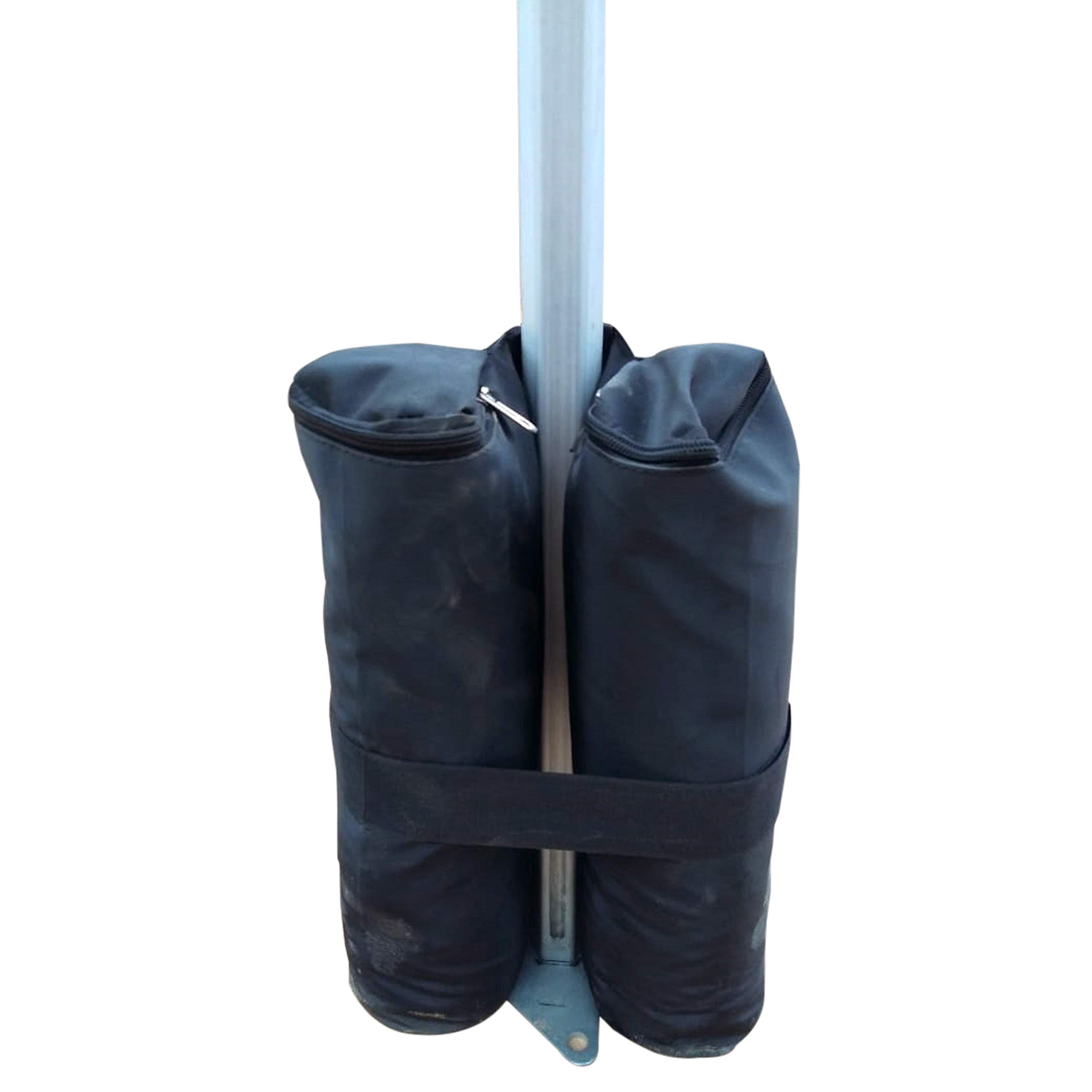 Covers & All Umbrella Base Weight Bag Set of 4, Heavy Duty 18 Oz Waterproof UV & Weather Resistant Easy Fill Design, Patio Pool Garden Porch Supports Up to 80 lbs. of Weight (Black) Pack of 4 - Image 8