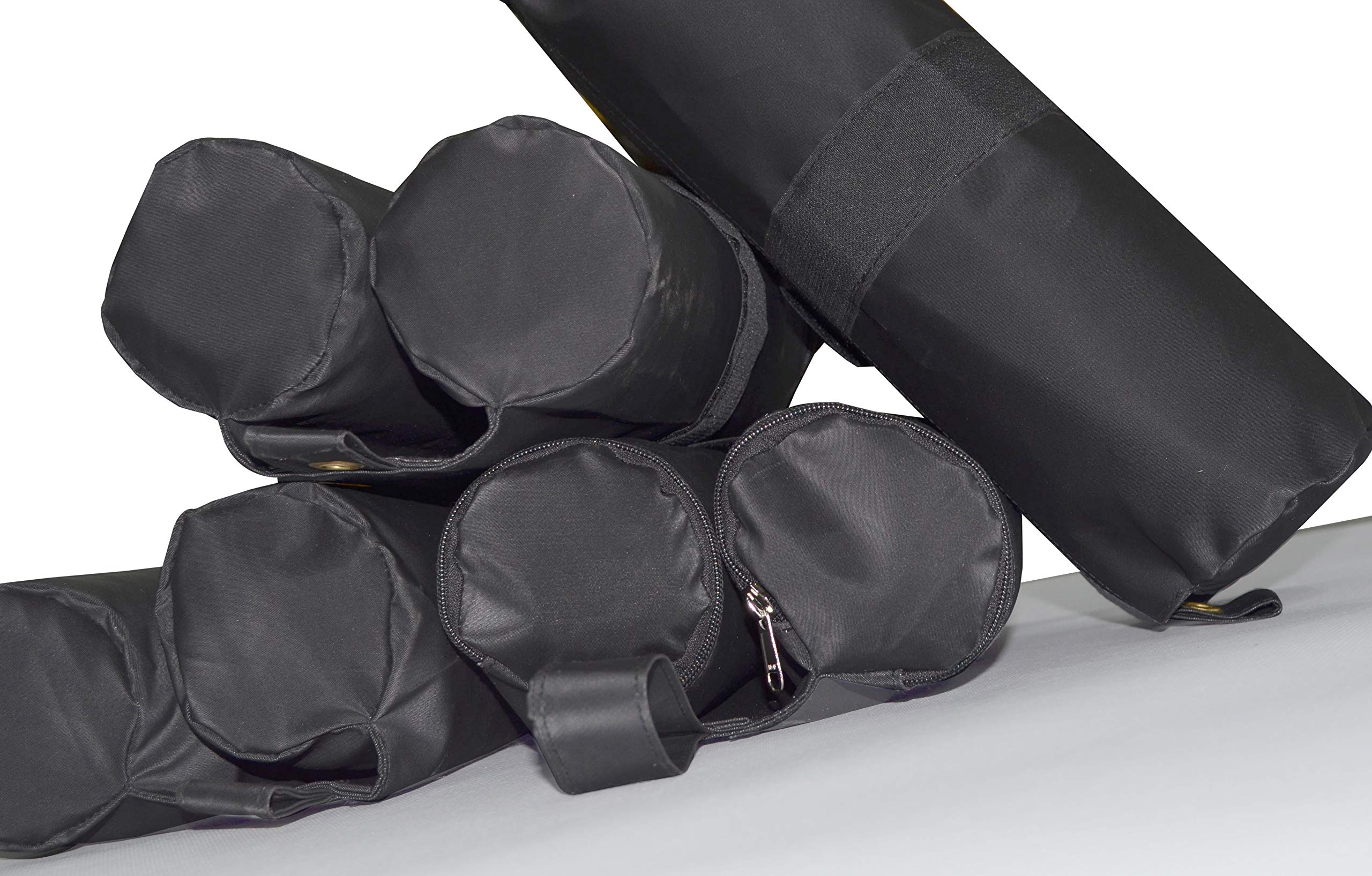 Covers & All Umbrella Base Weight Bag Set of 4, Heavy Duty 18 Oz Waterproof UV & Weather Resistant Easy Fill Design, Patio Pool Garden Porch Supports Up to 80 lbs. of Weight (Black) Pack of 4 - Image 9