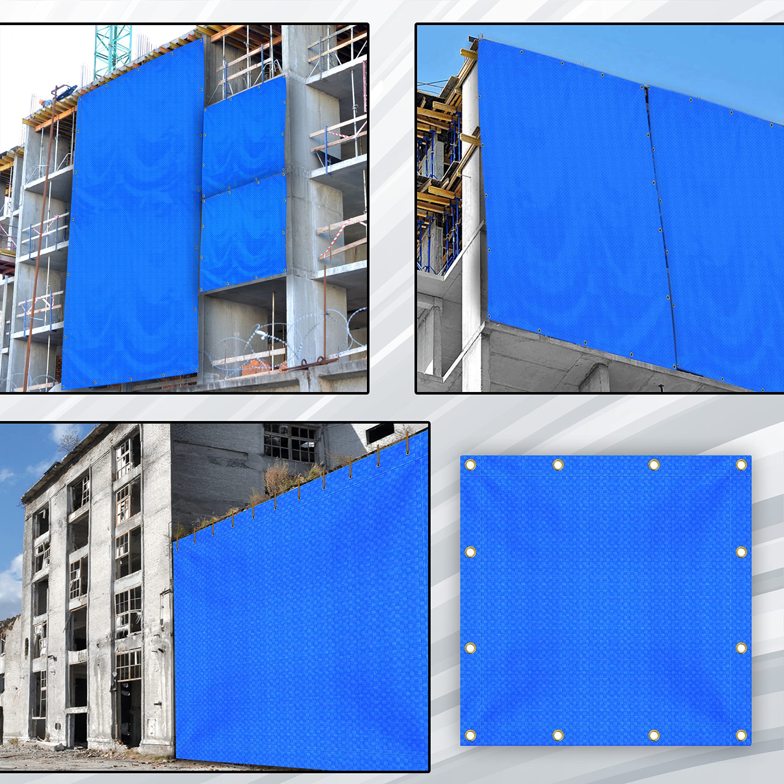 Insulated Tarps in Multiple Sizes Waterproof Tarpaulin - 100% Weather Resistant Industrial Tarps - Perfect for Commercial & Industrial Use (8' x 8') - Image 7