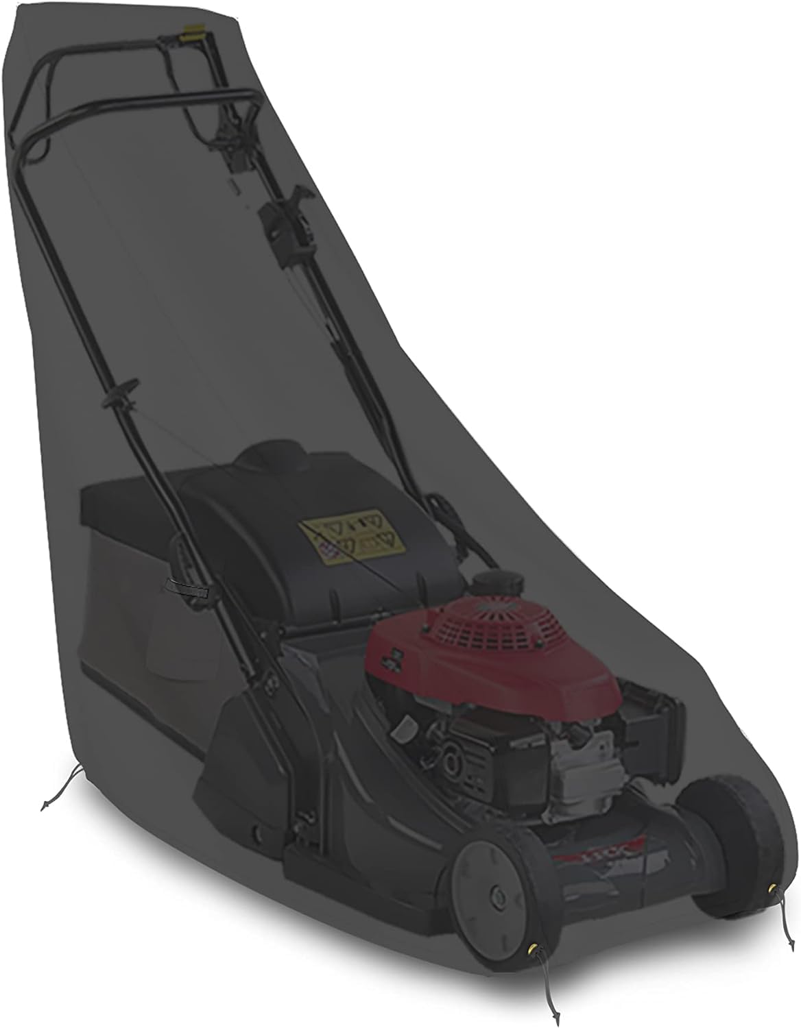 Lawn Mower Cover 12 Oz Waterproof - Customize Cover with Any Size - 100% Weather Resistant Grass Mower Cover with Air Pocket and Drawstring with Snug Fit (40" D x 20" W x 44" H, Black) - Image 5