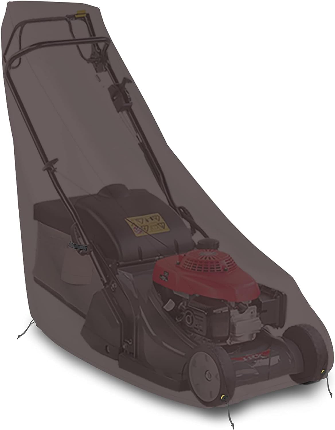 Lawn Mower Cover 18 Oz Waterproof - Customize Cover with Any Size - 100% Weather Resistant Grass Mower Cover with Air Pocket and Drawstring with Snug Fit (40" D x 20" W x 44" H, Coffee) - Image 5