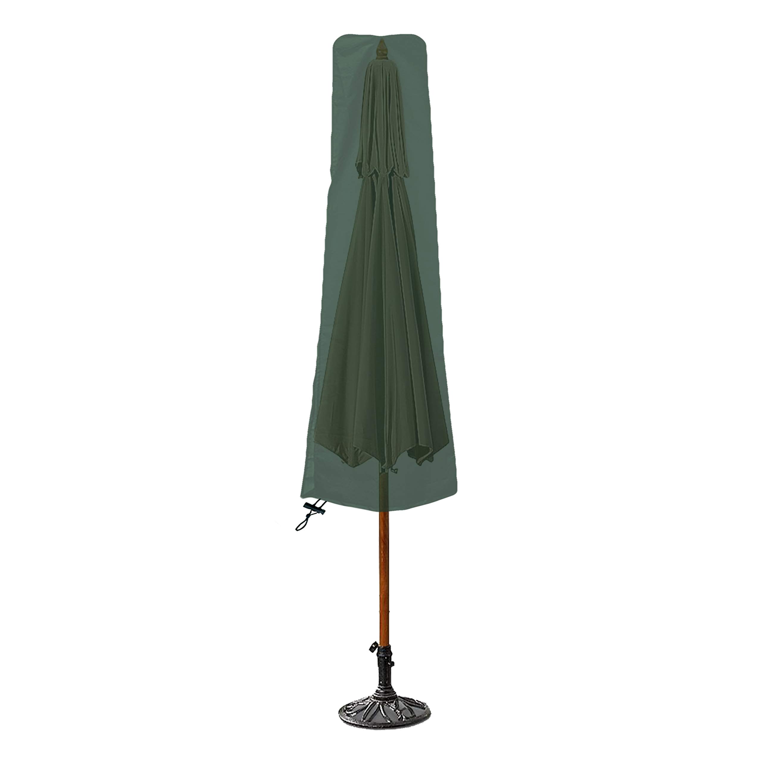 Patio Umbrella/Parasol Cover 18 Oz Waterproof - 100% UV & Weather Resistant - Heavy Duty Umbrella Cover with Air Pockets and Drawstring for Snug fit (Green) - Image 8